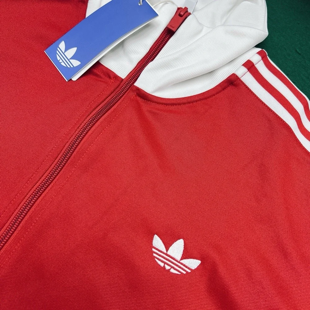 Adidas Originals CLASSIC Beckenbauer Track Jacket And Pants White Red Men's XL
